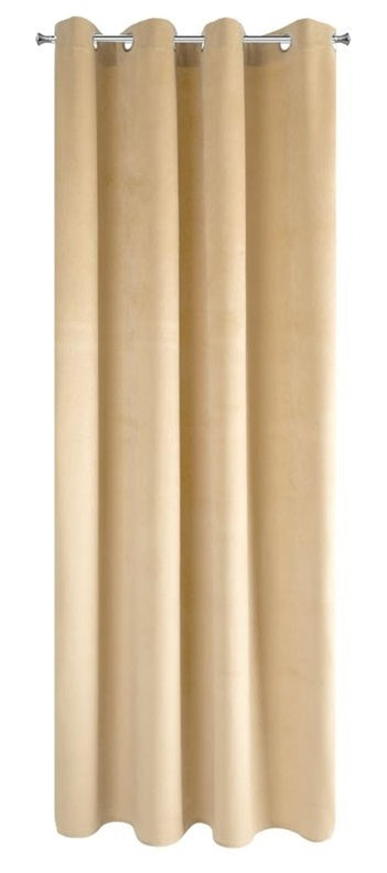Zasłona Pierre piaskowa, kółka 140x250 cm