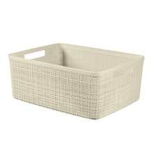 Storage box CURVER JUTE, 5 l, cream, 27×20×11 cm