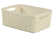 Storage box CURVER JUTE, 5 l, cream, 27×20×11 cm