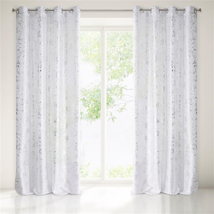 Curtain Feza 140x250 cm, white, with rings