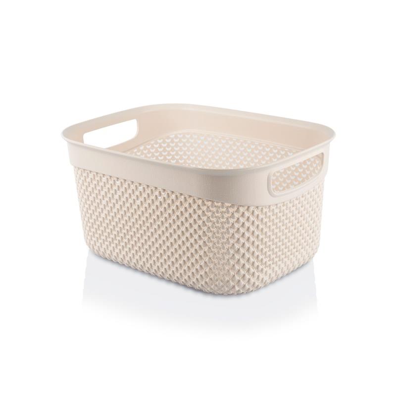 Kosz DROP 6,6 l, kremowy 29x21x15 cm