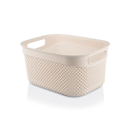 Basket DROP 6.6 l, cream 29x21x15 cm