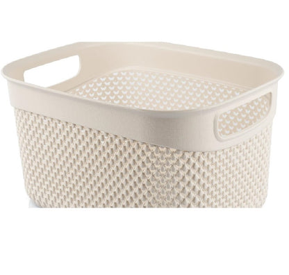 Kosz DROP 6,6 l, kremowy 29x21x15 cm