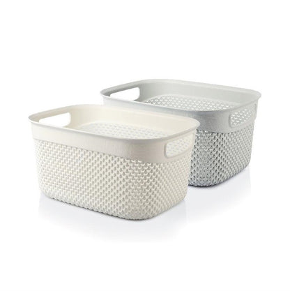 Kosz DROP 6,6 l, kremowy 29x21x15 cm