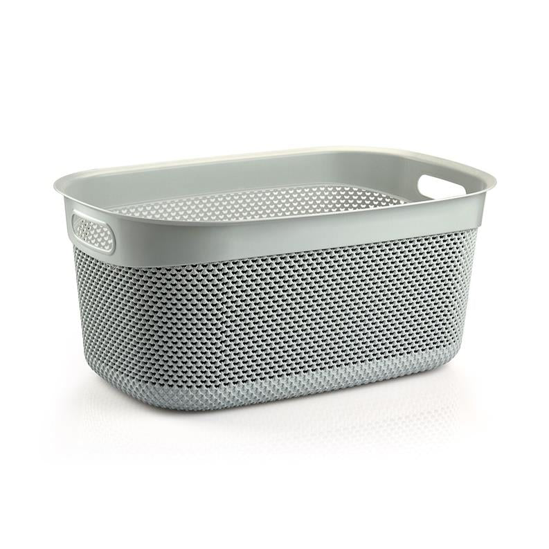 Laundry basket DROP 33 l, grey, 55x36x25 cm