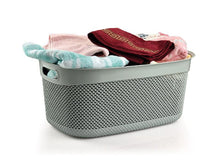 Laundry basket DROP 33 l, grey, 55x36x25 cm
