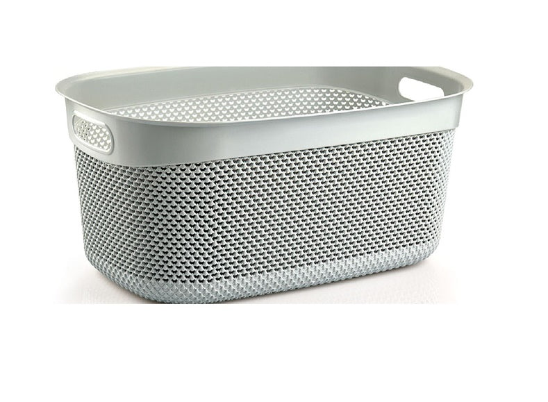 Laundry basket DROP 33 l, grey, 55x36x25 cm