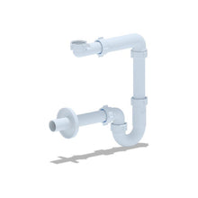 Space-saving basin siphon 1 1/4X32 without pop-up waste