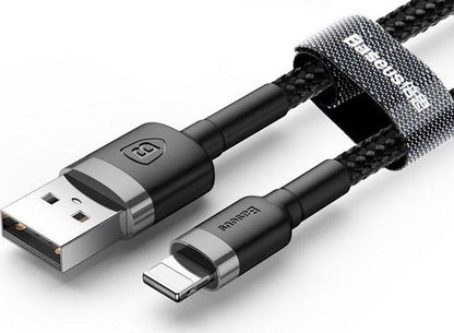 Laidas BASEUS USB TypeA M, Lightning M, 2m juodas CALKLF-CG1