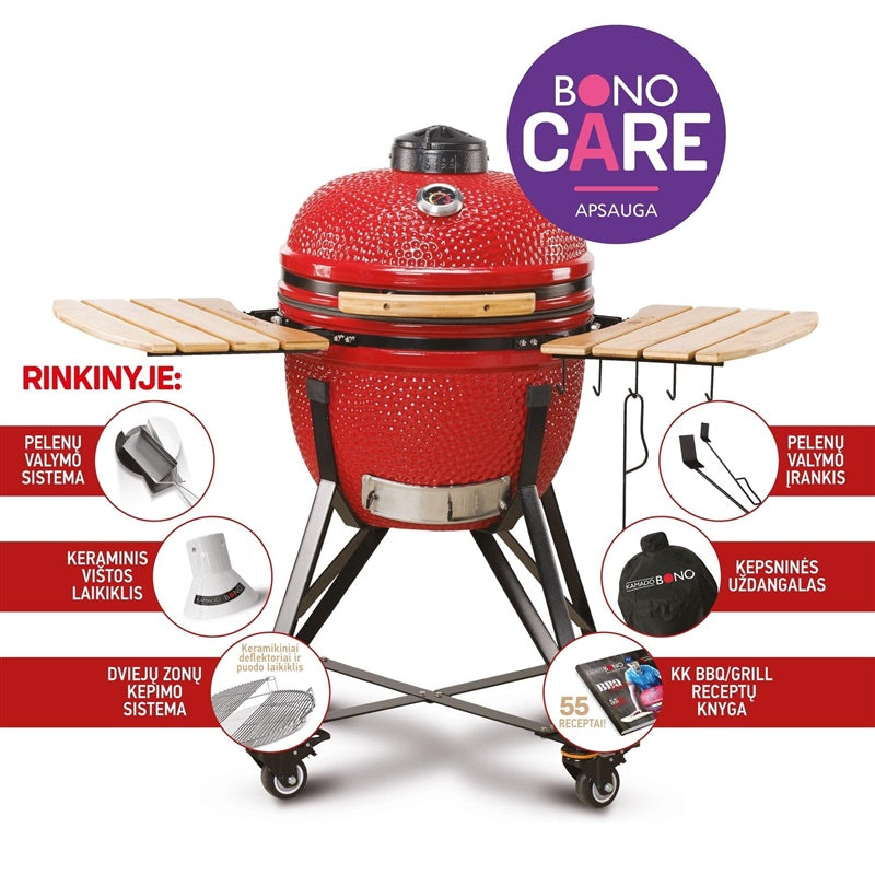 Grill KAMADO BONO MEDIA, 52 cm, red