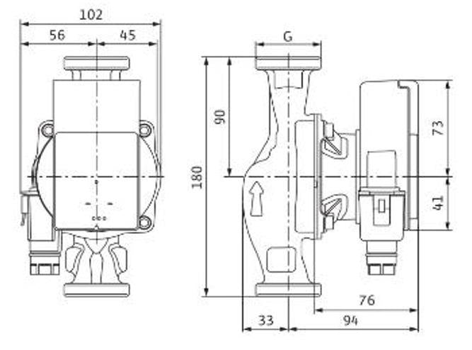 Circulation pump ATMOS PICO 25/1-6, 180 mm