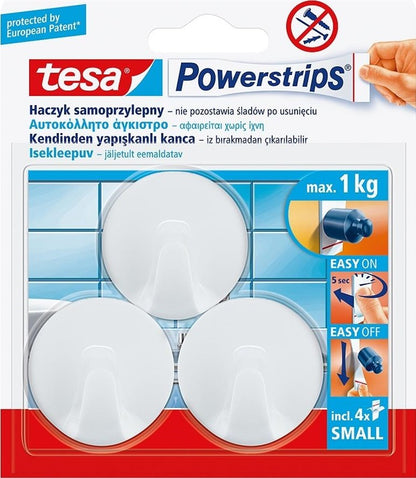 Hooks, round, 57577 3X1kg, white