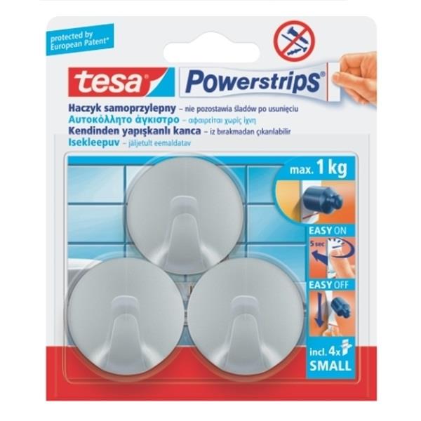 Hooks, round, 57578 3X1 kg, chrome