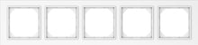 Five-gang frame VILMA QR1000, white