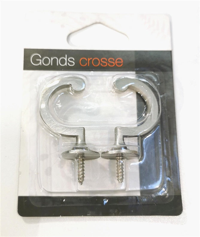 Curtain cord hooks, silver, 2 pcs.