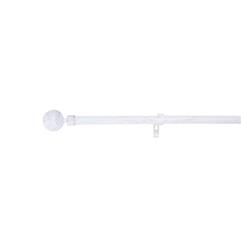 Curtain rod set, telescopic, single, D19, 120-210 cm