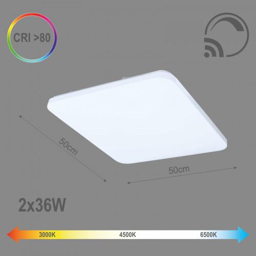 Tvirtinamasis šviestuvas SOPOT2X36W D50 RC 6470LM LED
