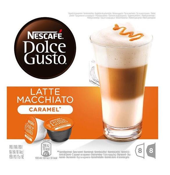 Kavos kapsulės DOLCE GUSTO LATTE MACCHIATO CARAMEL, 8+8 vnt.