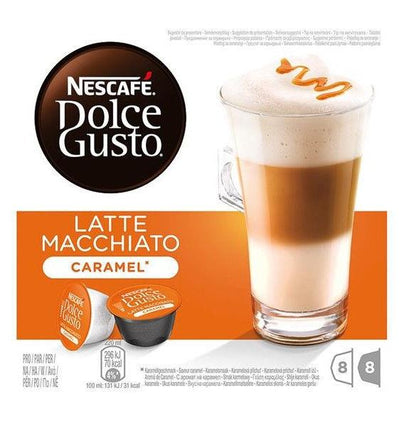 Kavos kapsulės DOLCE GUSTO LATTE MACCHIATO CARAMEL, 8+8 vnt.