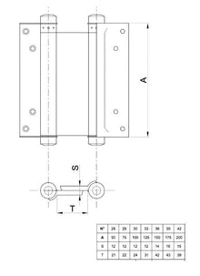 Hinge for doors IBFM 108029, bronze
