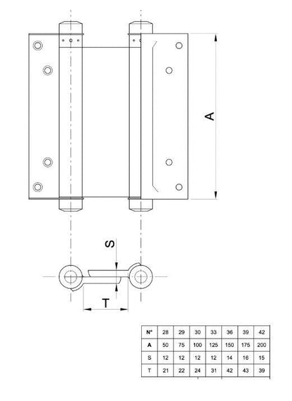 Hinge for doors IBFM 109030, brass