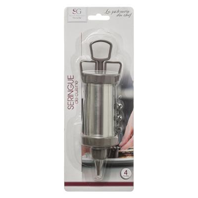 Confectionery syringe with 4 nozzles