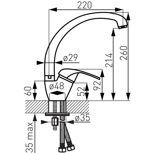 Kitchen mixer Elba BEL4A