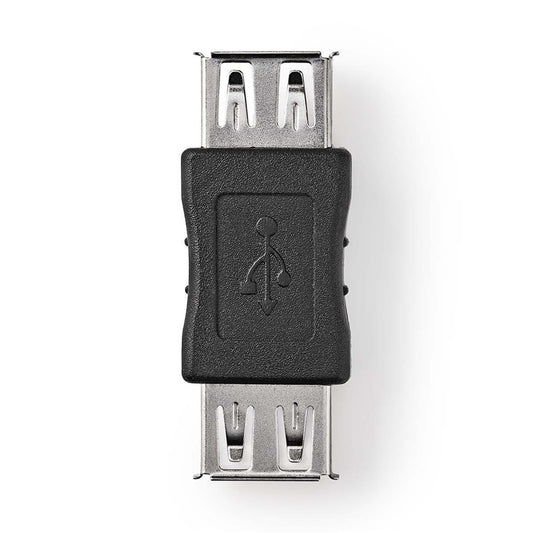 Adapter NEDIS USB typu A żeński, USB typu A żeński, czarny