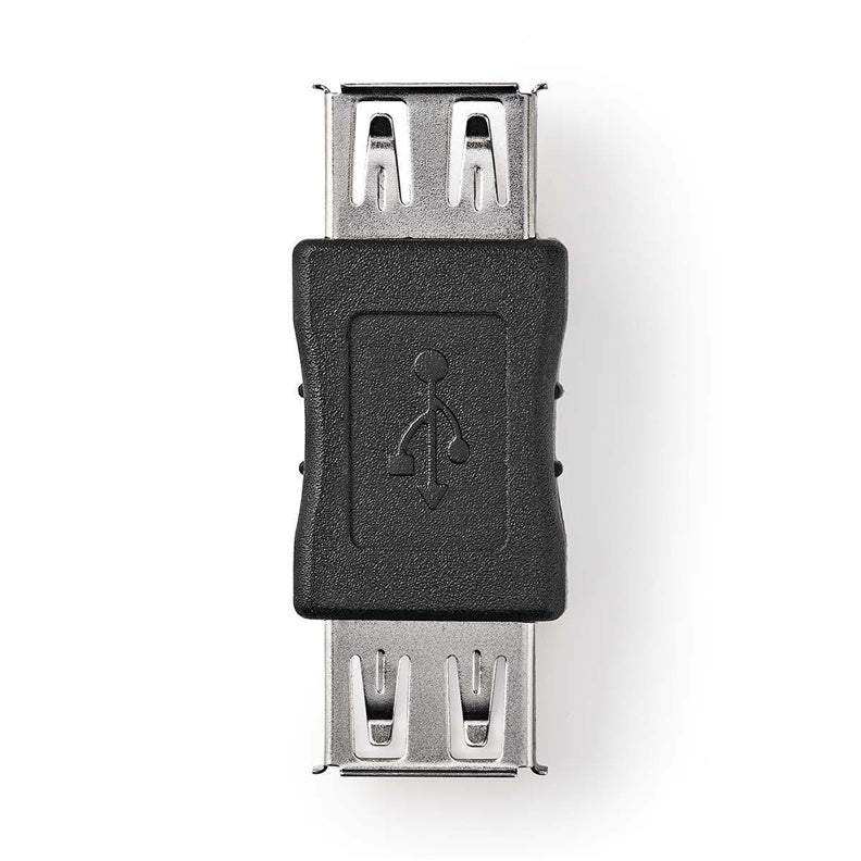 Adapter NEDIS USB typu A żeński, USB typu A żeński, czarny