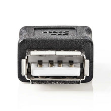 Adapter NEDIS USB typu A żeński, USB typu A żeński, czarny