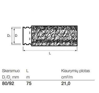 Drain pipe with coconut filter Wavin Ø 80/92 mm 50 m