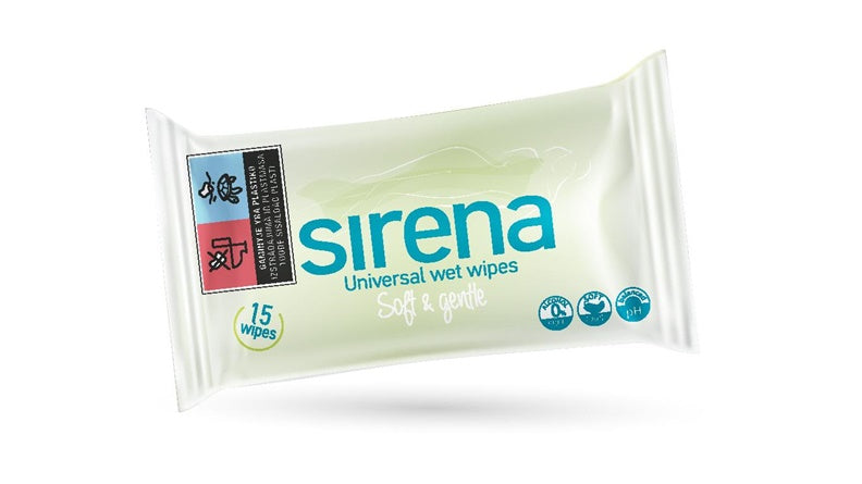 Wet wipes SIRENA, 15 pcs.