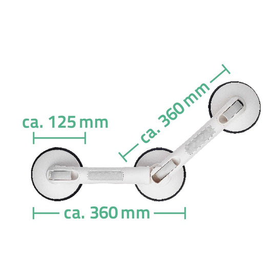 Ranktūris su trim siurbtukais Ridder A0256001