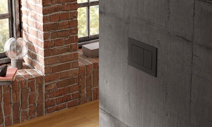 TECE 9240407 Black Dual Flush Plate