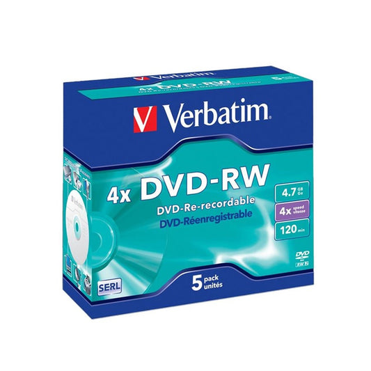 VERBATIM DVD-RW 4.7GB 4X disks 5 pcs.