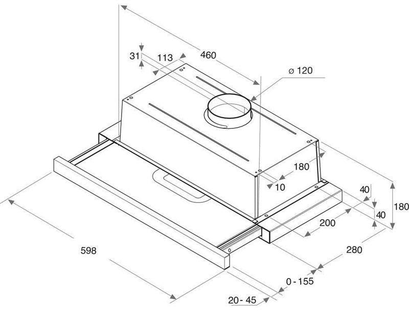 Okap do zabudowy Whirlpool AKR 749/1 IX Inox