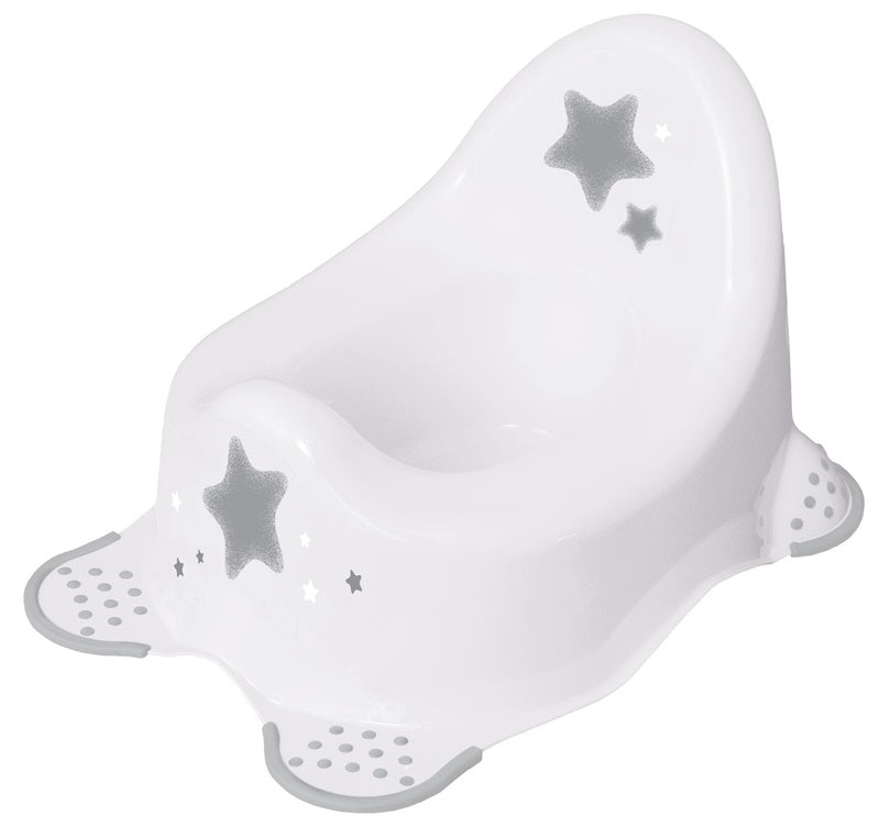Children's Potty Stars, non-slip, white