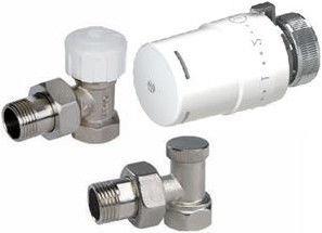 Thermostatic head, complete radiator, 1/2" female/male angle valve, M30