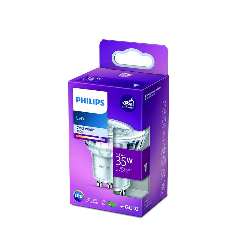 LED lamp Philips PAR16, 36°, 3.5 W, GU10, 4000K, 275 lm