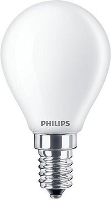 LED lemputė Philips P45, 4.3W, E14, 2700K, 470lm, matinė