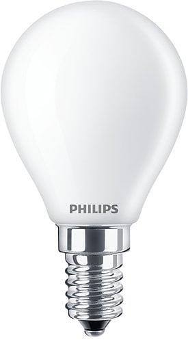 LED lemputė Philips P45, 4.3W, E14, 2700K, 470lm, matinė