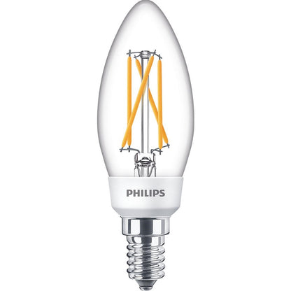 LED lemputė Philips Fil B35, 5W, E14, WW, 470-190-50lm