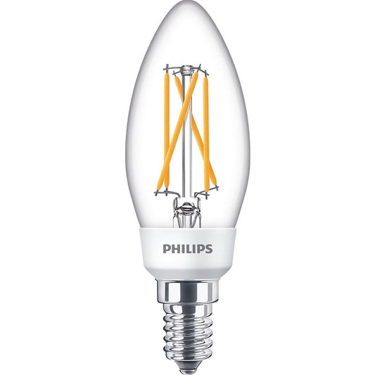 LED lemputė Philips Fil B35, 5W, E14, WW, 470-190-50lm