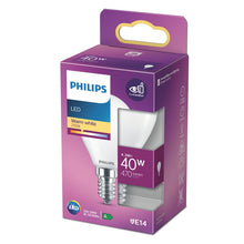 LED lemputė Philips P45, 4.3W, E14, 2700K, 470lm, matinė