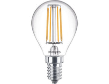 LED lempa Philips Fil P45, 4.3W, E14, 2700K, 470lm, skaidri