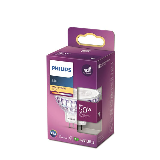 Żarówka LED Philips MR16, 36°, 7W, GU5.3, 2700K, 621lm
