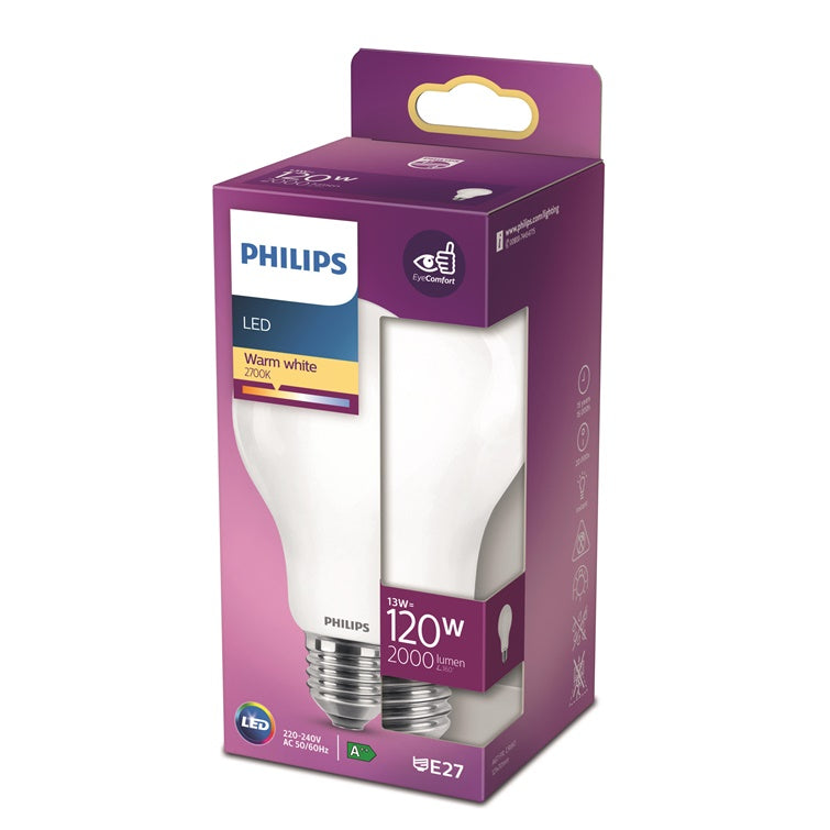 Lemputė PHILIPS LED, A67, E27, 13 W, 2000 lm, 2700 K