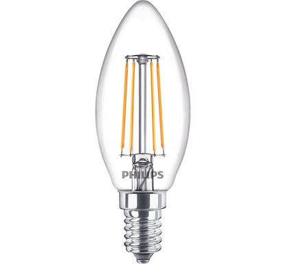 Żarówka Philips LED filamentowa, B35, E14, 4.3W, 470lm, 2700K