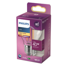 Philips LED filament bulb, P45, E27, 4.3W, 470lm, 2700K