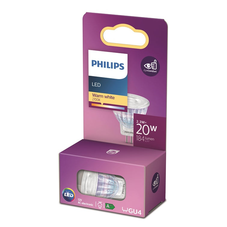 Żarówka LED PHILIPS, MR11, GU4, 2,3 W, 200 lm, 2700 K